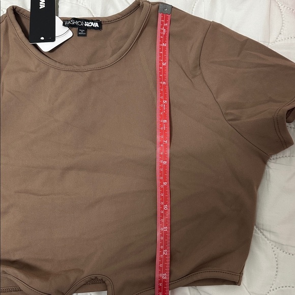 Women's Brown Cutout Jumpsuit - Picture 4 of 5